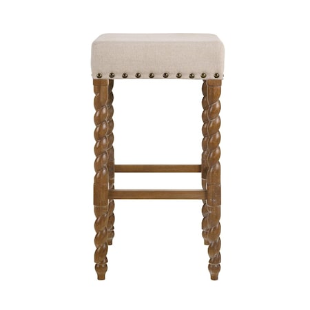 Guest Room 30 in. Remick Bar Stool Natural Oak & Linen GU2549255